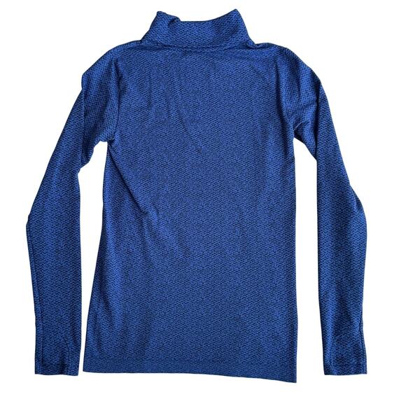 Athleta Blue Lightweight Stretch Turtleneck Long Sleeve Top Women’s Small - Picture 3 of 7